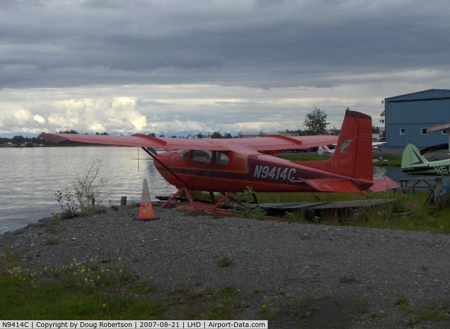 N9414C, 1955 Cessna 180 C/N 31812, 1955 Cessna 180 SKYWAGON, Continental O-470 230 Hp upgrade, Tail art