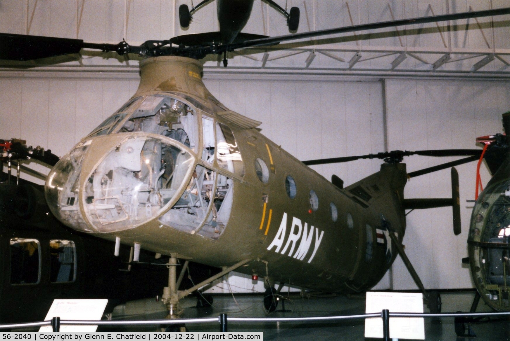 56-2040, Vertol CH-21C Shawnee C/N C.202, CH-21C at the Army Aviation Museum