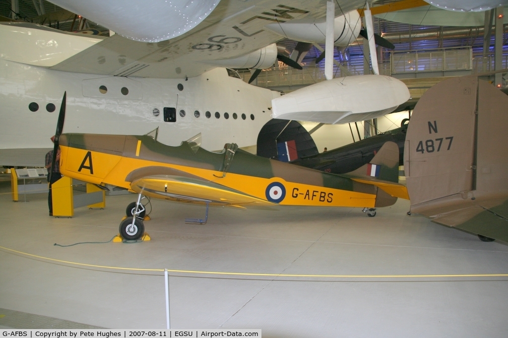 G-AFBS, 1937 Miles M14A Hawk Trainer 3 C/N 539, Hawk Trainer 3 at Duxford