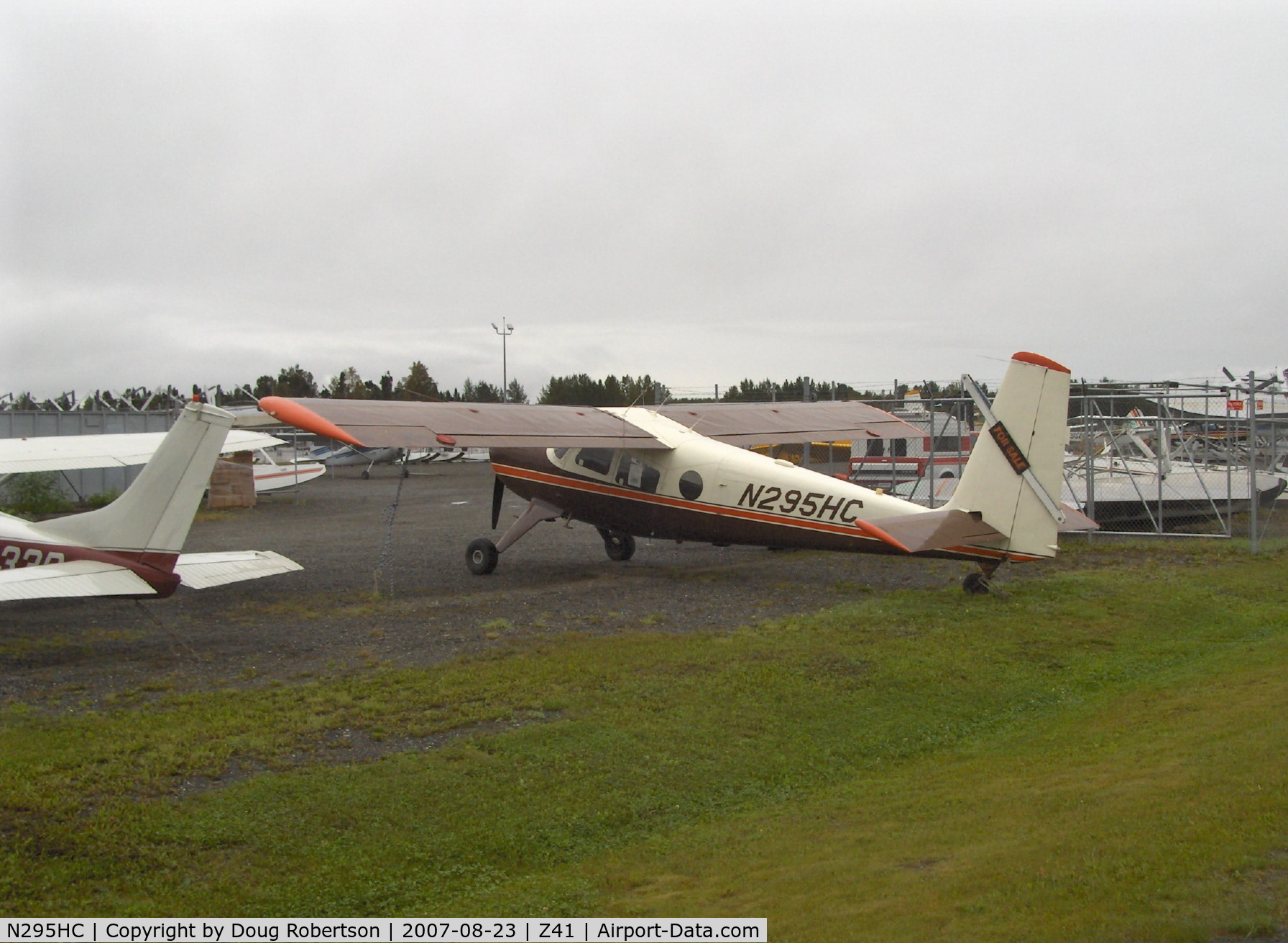 N295HC, 1966 Helio H-295-1200 Super Courier C/N 1217, 1966 Helio SUPER COURIER H-295, Lycoming GO-480-G1D6 295 Hp, pilot & five passengers or freight, Note: substantial rudder gust lock