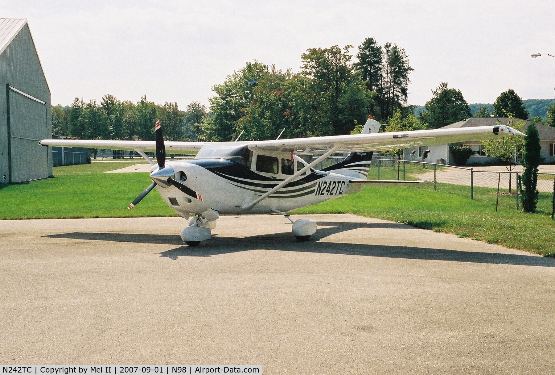 N242TC, 2005 Cessna T206H Turbo Stationair C/N T20608530, Parked @ Boyne City Municipal Airport (N98)
