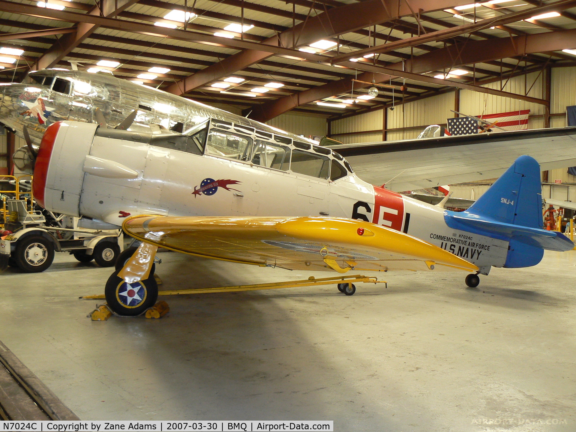 N7024C, 1943 North American SNJ-4 Texan C/N 88-13517, In the CAF Hanger @ Burnet, TX