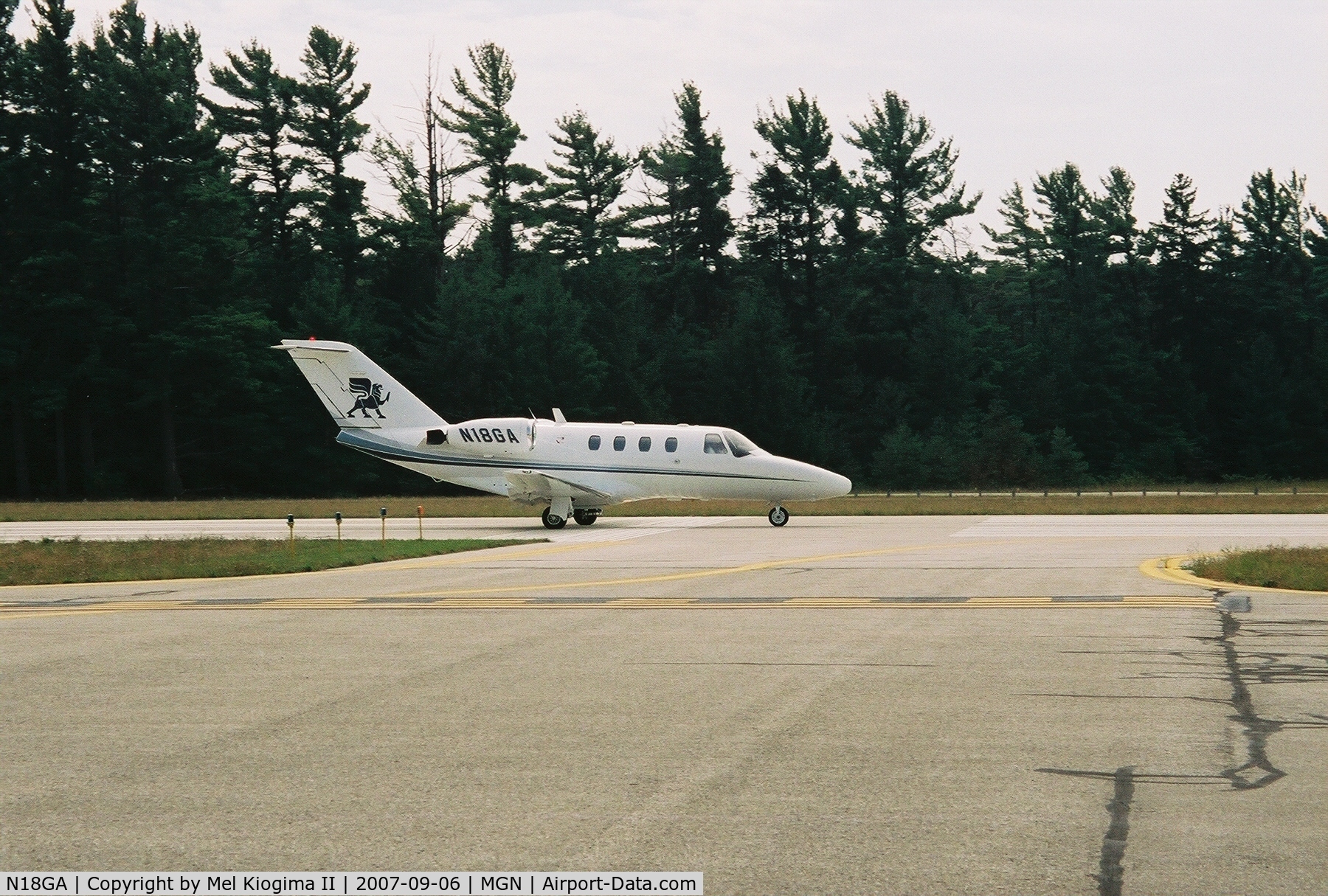 N18GA, 1997 Cessna 525B CitationJet C/N 5250216, Departing RWY 28 @ Harbor Springs Airport (MGN)