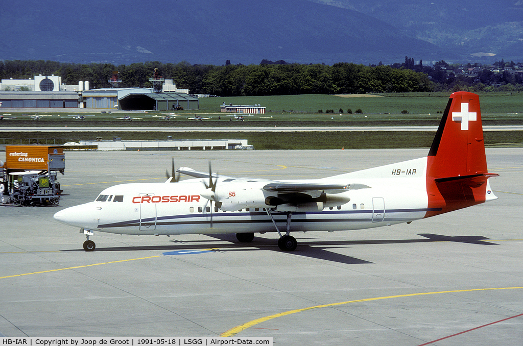 HB-IAR, 1991 Fokker 50 C/N 20210, now flying with Denim Air as PH-FZH