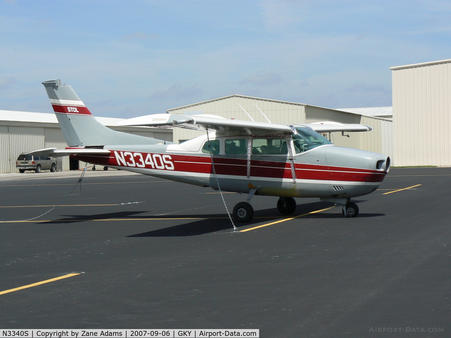 N3340S, 1969 Cessna 210J Centurion C/N 21059140, Without engine on south ramp