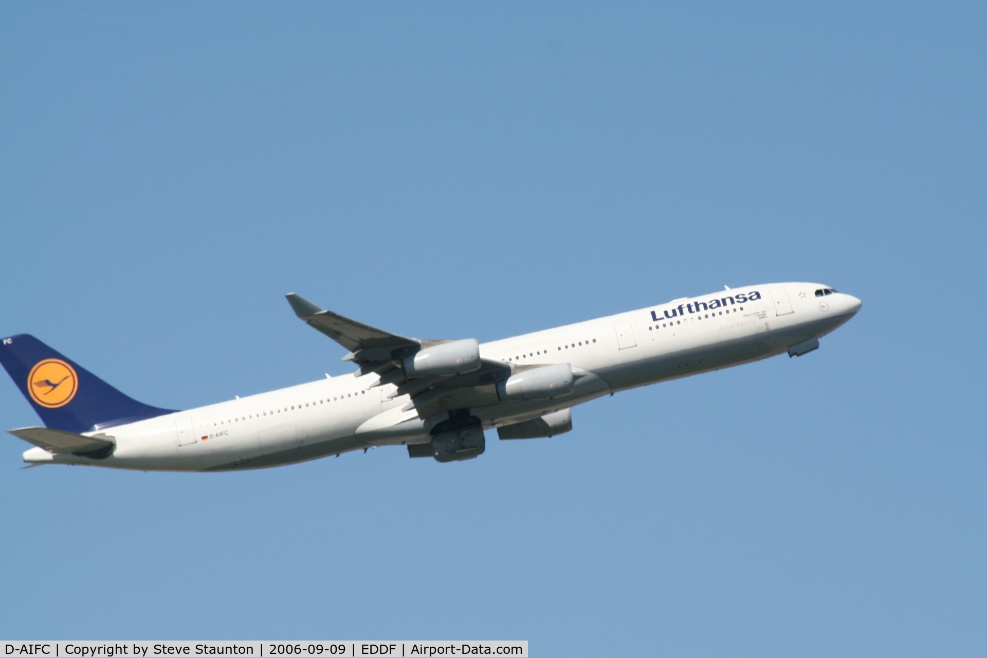 D-AIFC, 2000 Airbus A340-313X C/N 379, Taken at Frankfurt September 2006