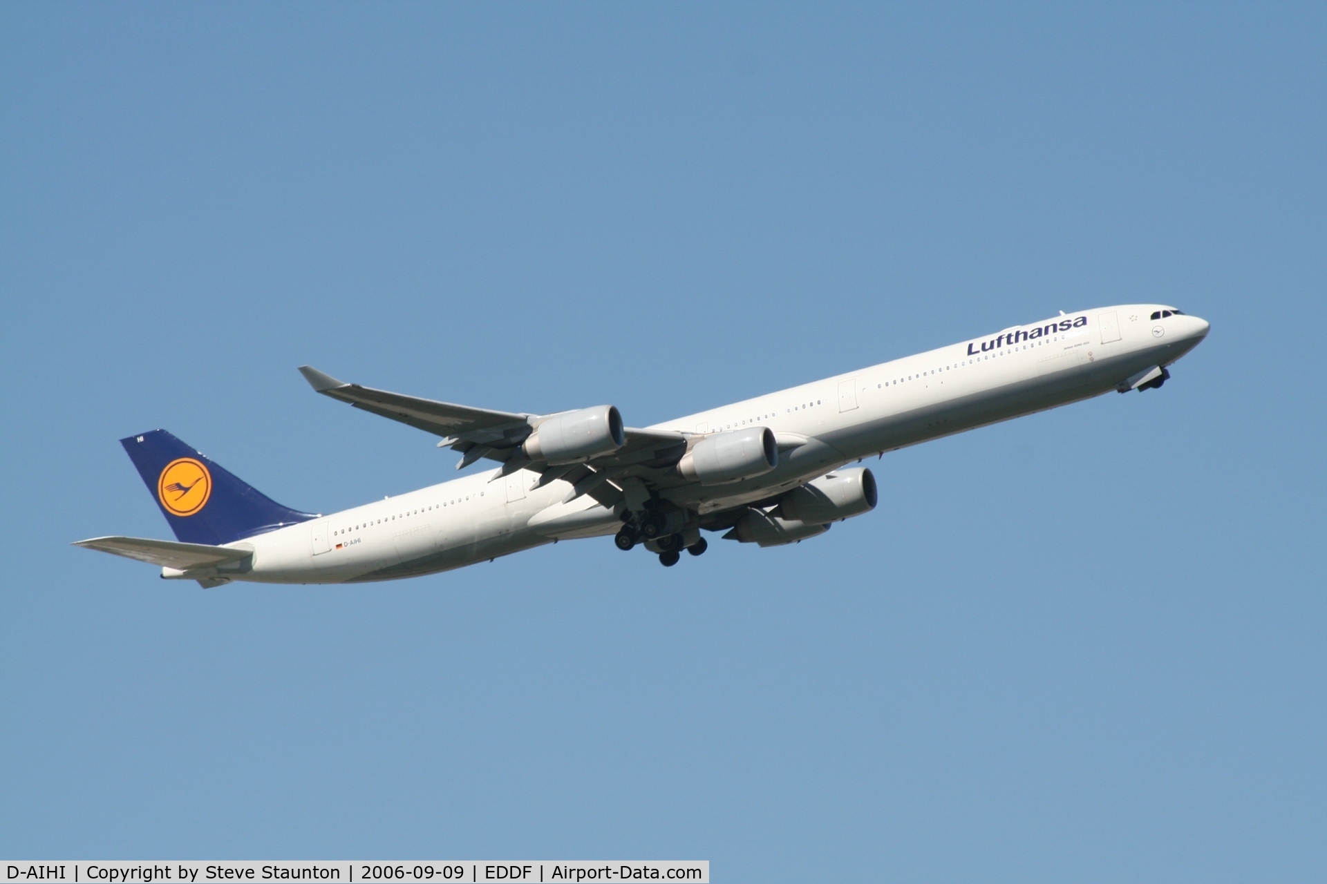 D-AIHI, 2004 Airbus A340-642 C/N 569, Taken at Frankfurt September 2006