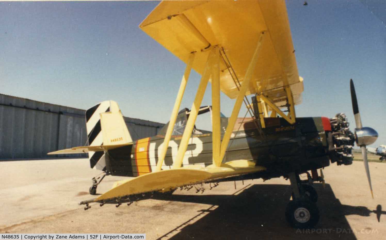 N48635, 1976 Grumman-Schweizer G-164A C/N 1684, Ag Cat at Areo Valley @ 1985 - JVD By John Van Dyke C/O Zane Adams
