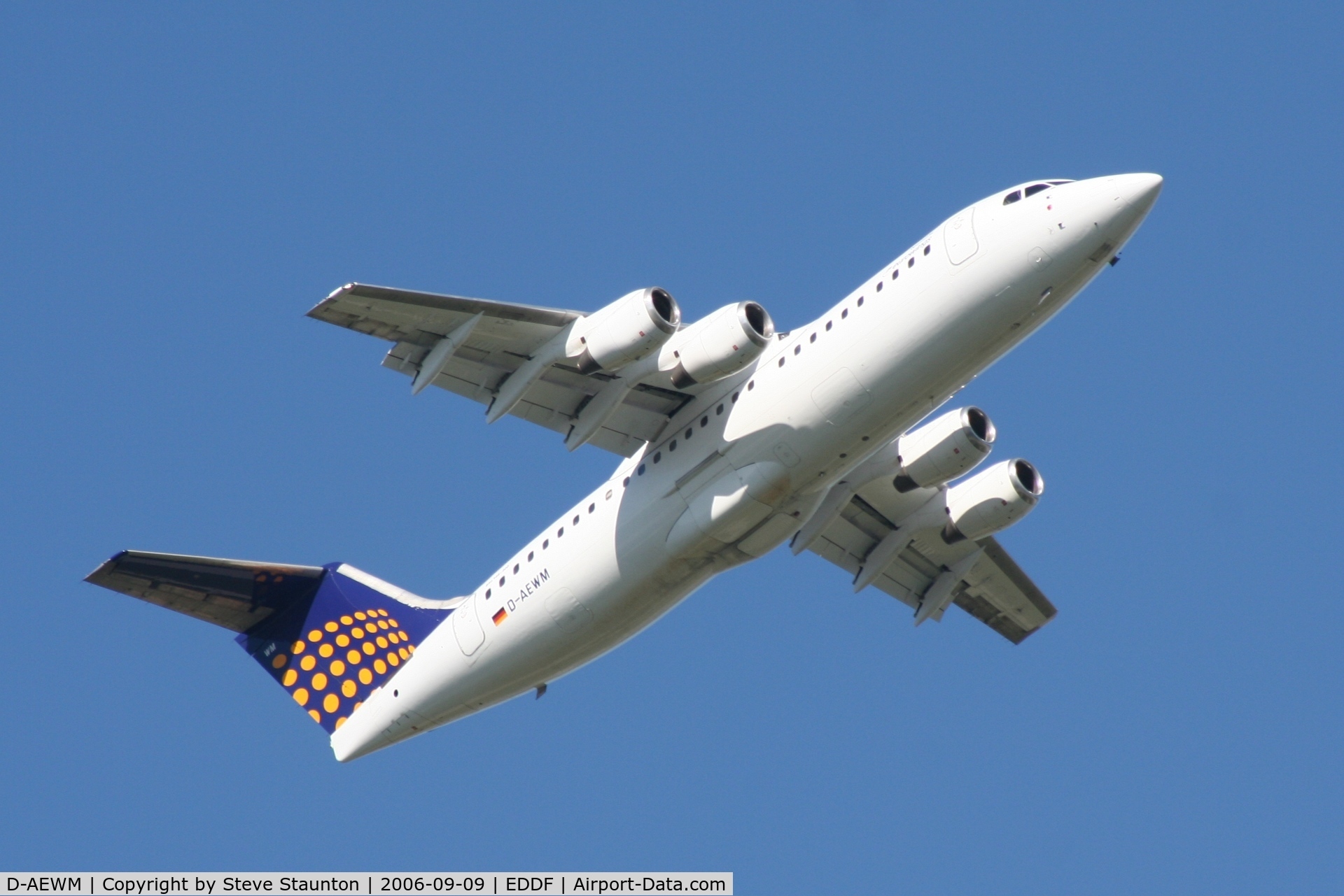 D-AEWM, 1989 British Aerospace BAe.146-300 C/N E3125, Taken at Frankfurt September 2006