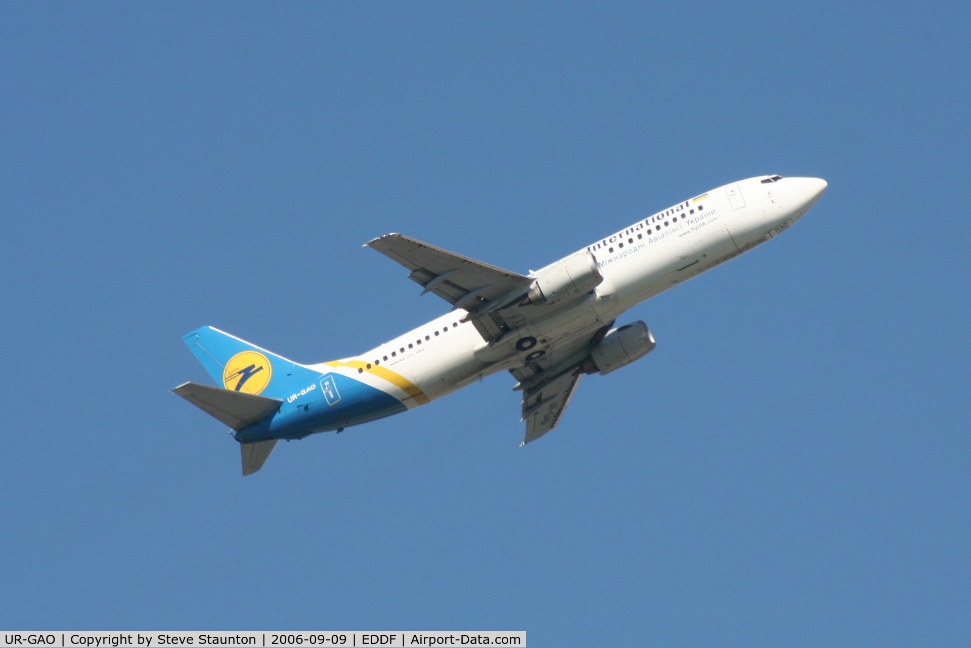 UR-GAO, 1991 Boeing 737-4Z9 C/N 25147, Taken at Frankfurt September 2006