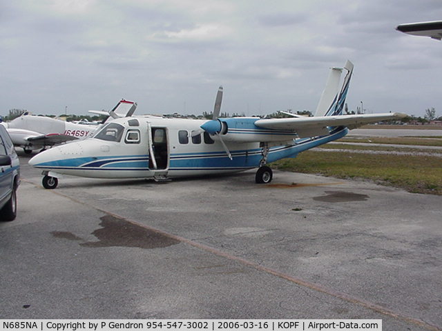 N685NA, 1973 Aero Commander 685 C/N 12028, N685NA after hurricane damage, rudder torn off, eng's seized
