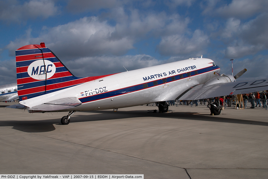 PH-DDZ, 1943 Douglas DC-3C-S1C3G (C-47A) C/N 19754, Martin Air Charter DC3