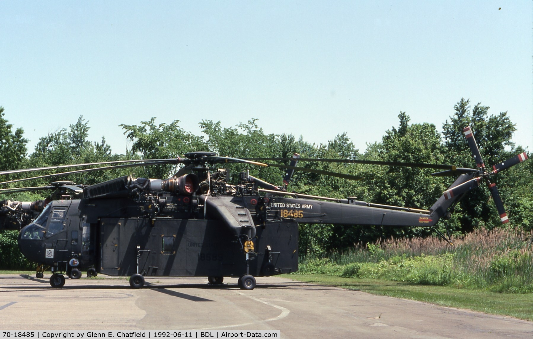 70-18485, 1993 Sikorsky S-64F Skycrane C/N 64093, When active as CH-54B 70-18485