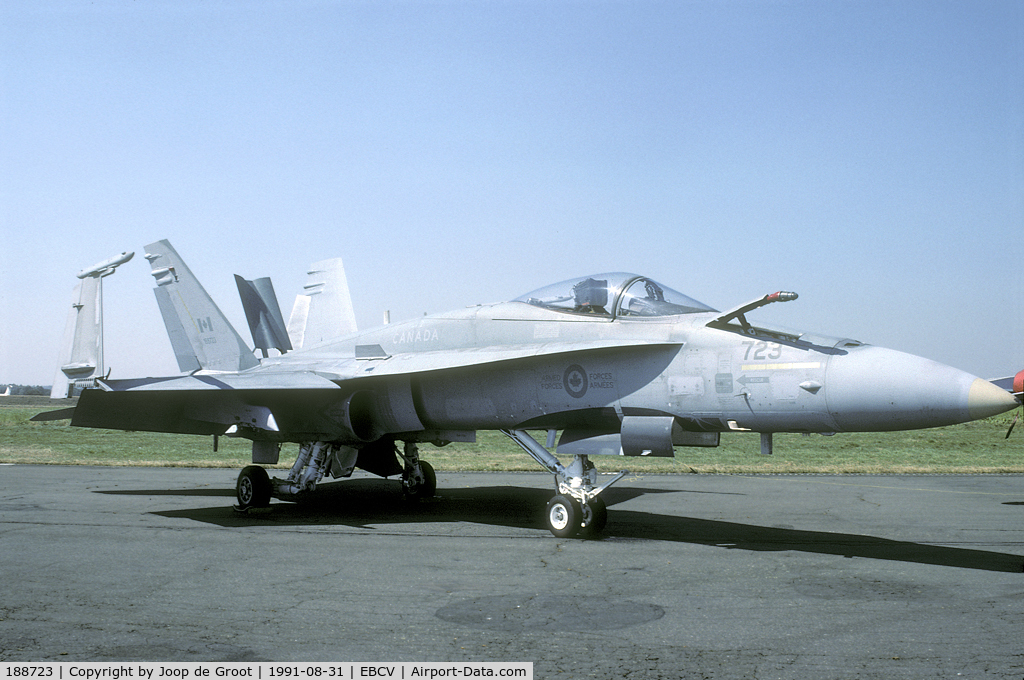 188723, 1984 McDonnell Douglas CF-188A Hornet C/N 0192/A153, Now rare, but a very common sight in the early nineties: a Canadian Hornet in the static park.