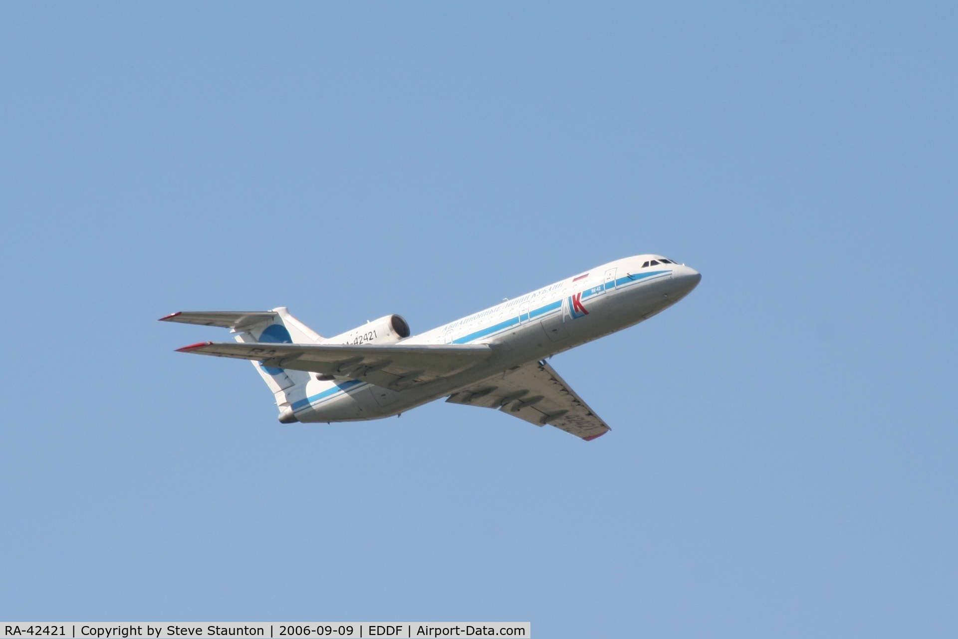 RA-42421, Yakovlev Yak-42D C/N 4520422303017, Taken at Frankfurt September 2006