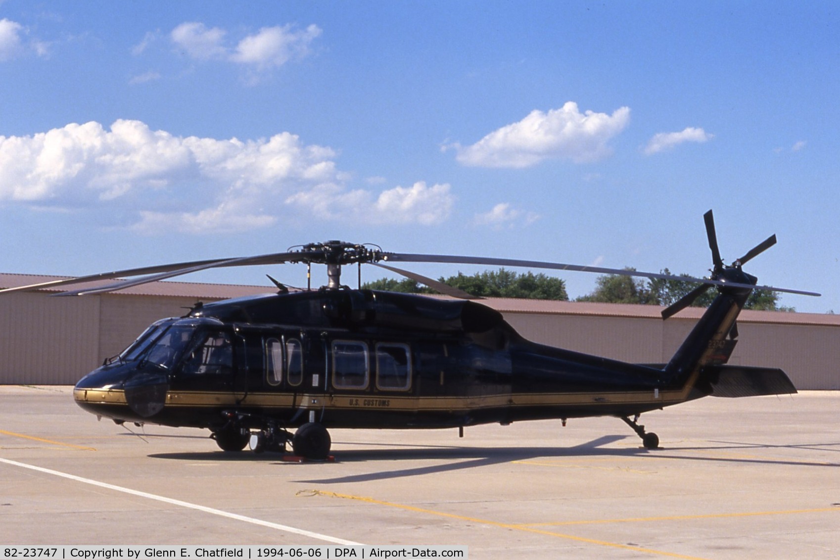 82-23747, Sikorsky UH-60A Black Hawk C/N 70.570, U.S. Customs UH-60A on business of some sort.  If I told you ...