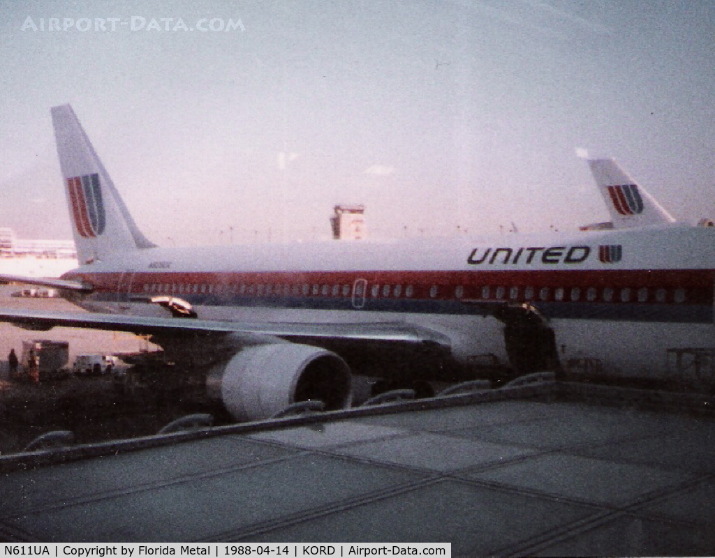 N611UA, 1982 Boeing 767-222 C/N 21872, United 767-200