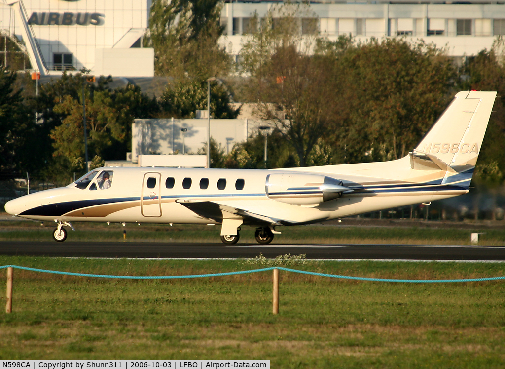 N598CA, 1980 Cessna 550 Citation II C/N 550-0187, Ready to take off rwy 32R