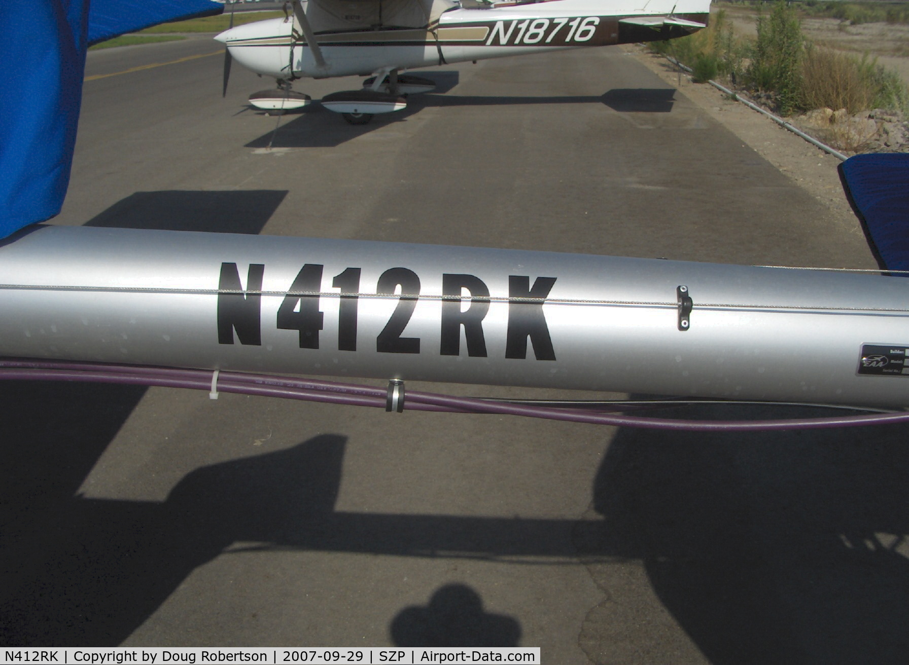 N412RK, 2001 Flightstar IISC C/N 100349, 2006 Flightstar IISC, HKS 700E 2 cylinder 4 stroke 6,200 rpm geared, dual carb 60 Hp, two place, anodized airframe