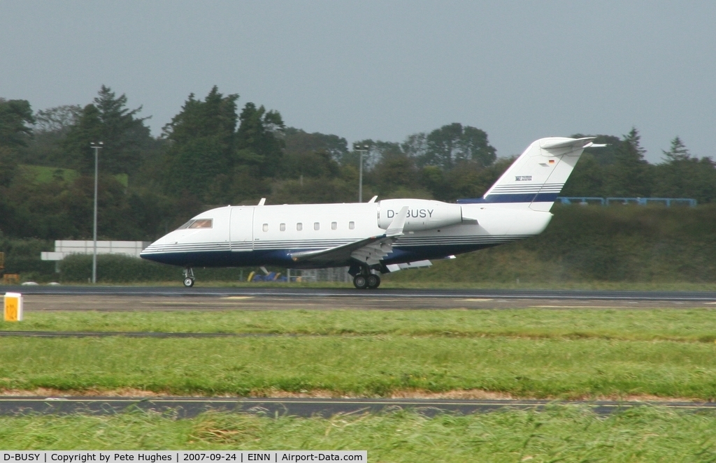 D-BUSY, 1982 Canadair Challenger 600S (CL-600-1A11) C/N 1070, Challenger landing at Shannon