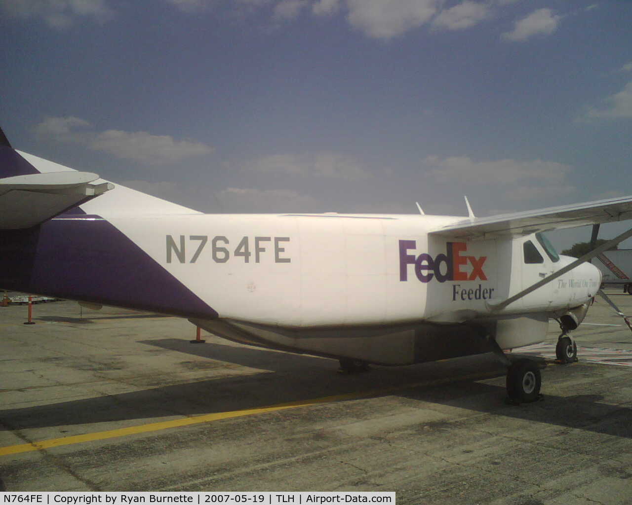N764FE, 1991 Cessna 208B Super Cargomaster C/N 208B0258, Commonly parked at the FedEx ramp at Tallahassee Regl.