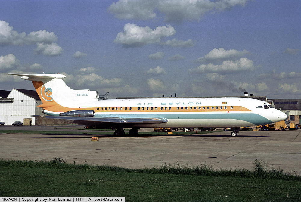 4R-ACN, 1968 Hawker Siddeley HS-121 Trident 1E-140 C/N 2135, At Hatfield prior to delivery.