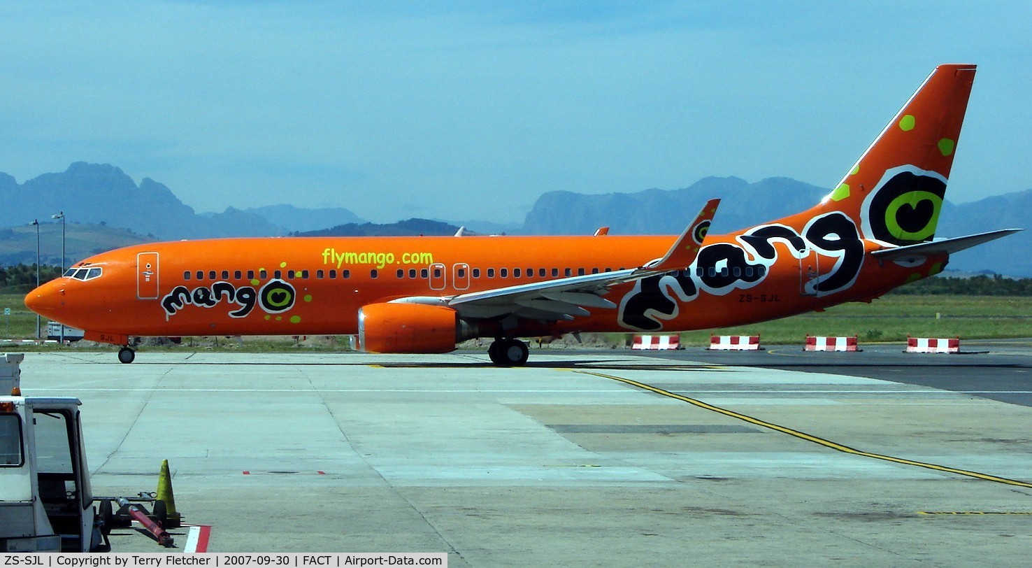 ZS-SJL, Boeing 737-8BG C/N 32356, Mango B737