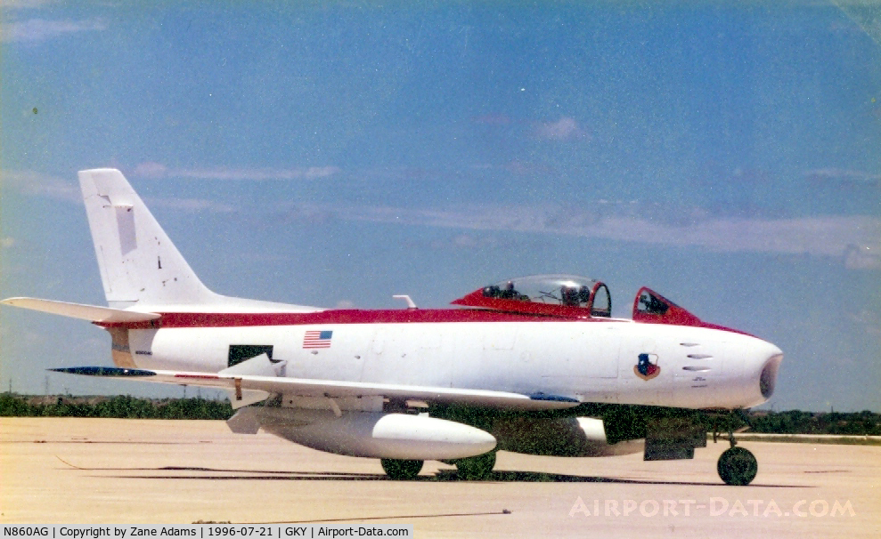 N860AG, 1952 North American F-86F Sabre C/N 191-362 (52-4666), Former Bolivian F-86 - 52-4666 - Texas Air Command Museum
