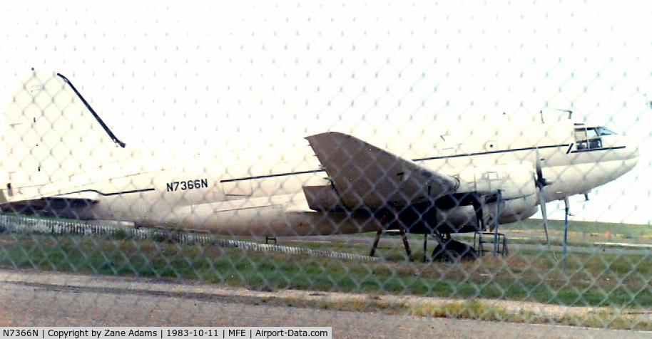 N7366N, 1944 Curtiss C-46F Commando C/N 22470, In Customs impound yard McAllen, TX - Former Century Airlines