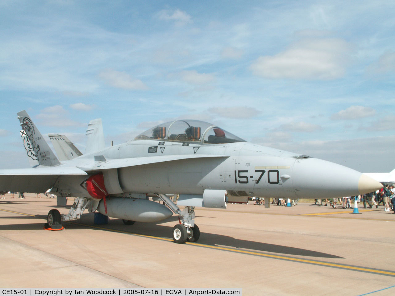 CE15-01, 1985 McDonnell Douglas EF-18BM Hornet C/N 0371/B060, McDonnell-Douglas EF-18B/Ala 15 Spanish AF/Fairford 2005