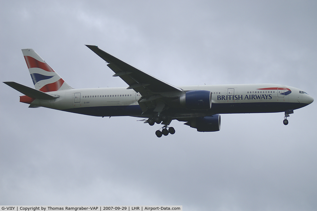 G-VIIY, 1999 Boeing 777-236 C/N 29967, British Airways Boeing 777-200