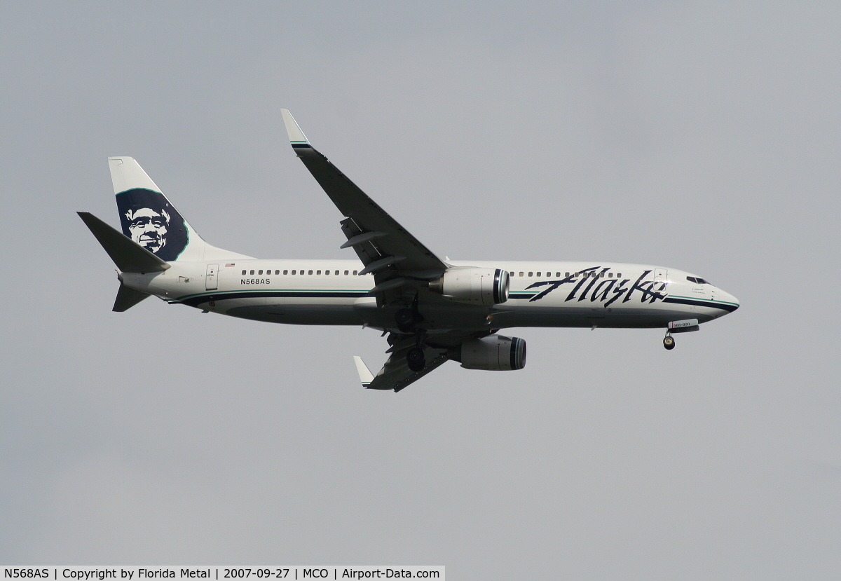 N568AS, 2007 Boeing 737-890 C/N 35183, Alaska