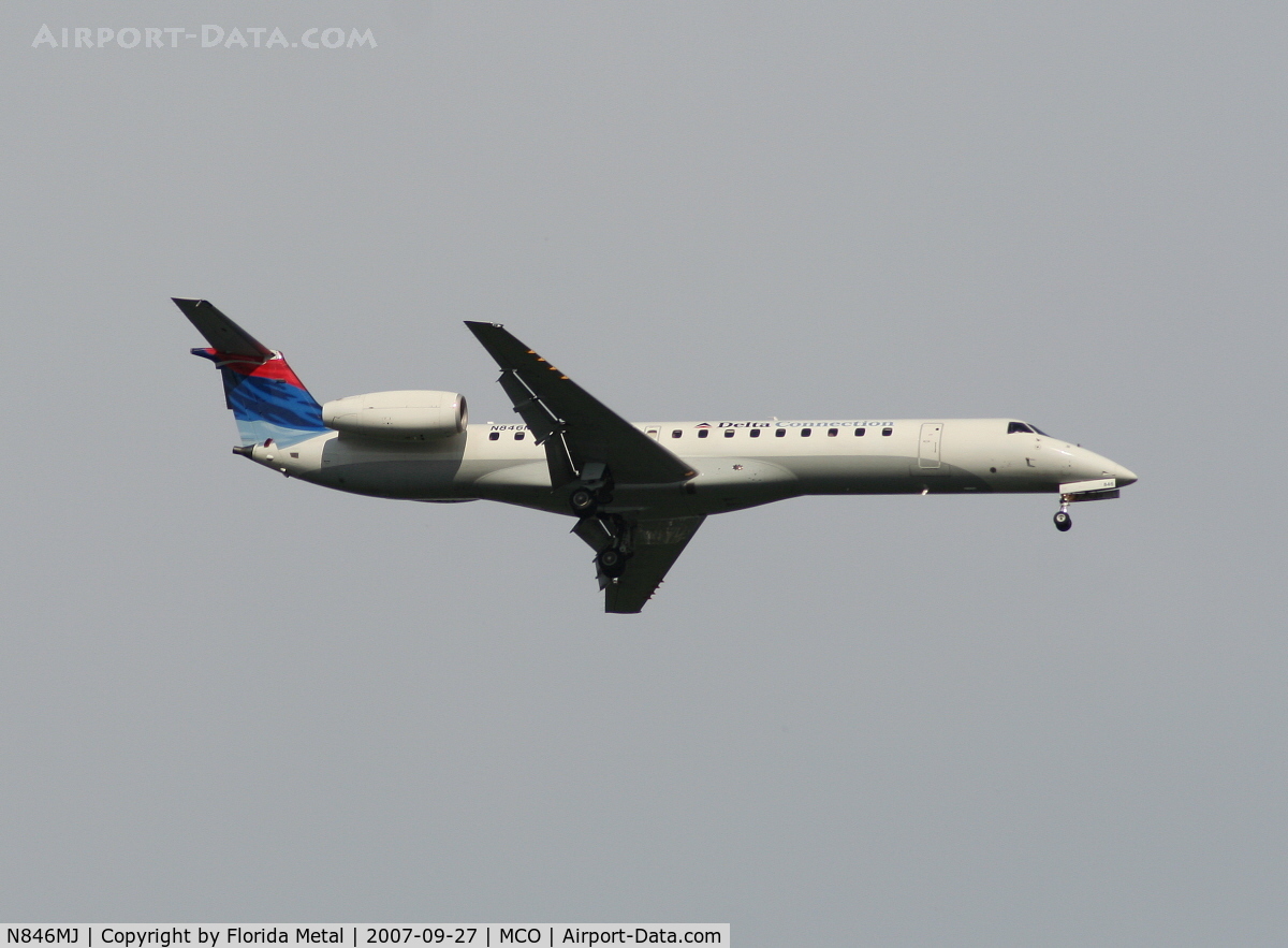 N846MJ, 2001 Embraer EMB-145LR C/N 145507, Delta Connection
