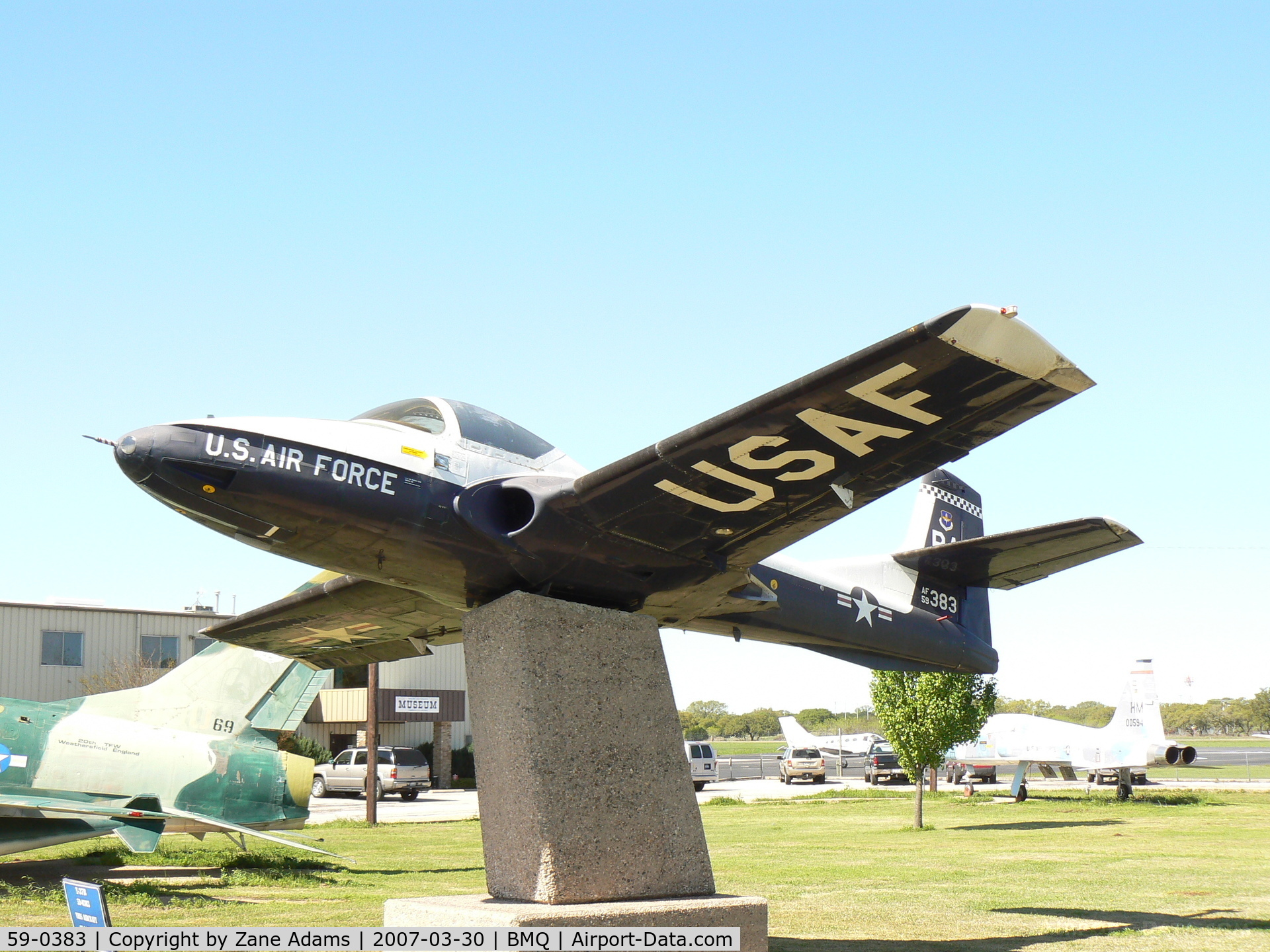 59-0383, 1959 Cessna T-37B Tweety Bird C/N 40545, On the pole at Bluebonnet CAF Museum