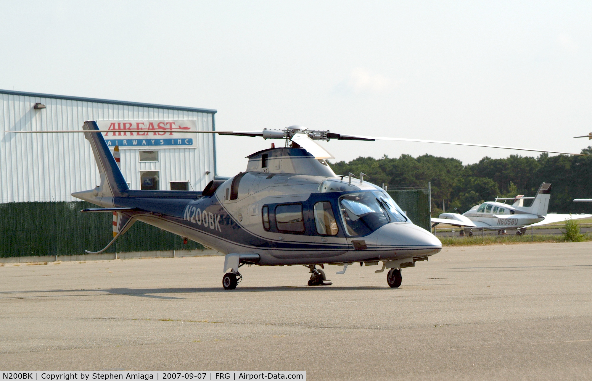 N200BK, 2000 Agusta A-109E C/N 11072, Augusta waiting at Atlantic
