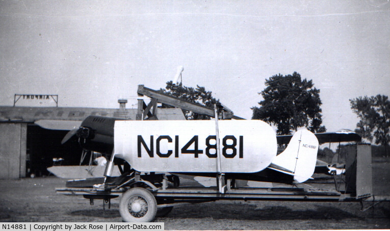 N14881, 1936 Rose Parrakeet A-1 C/N 105, Delivery trip from Chicago, IL  to Culver City, CA spring 1937