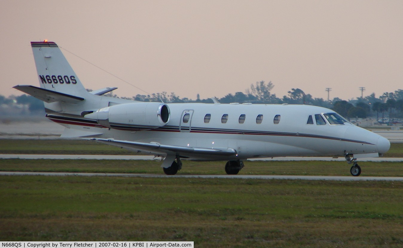 N668QS, 2002 Cessna 560XL Citation Excel C/N 560-5268, part of the Friday afternoon arrivals 'rush' at PBI