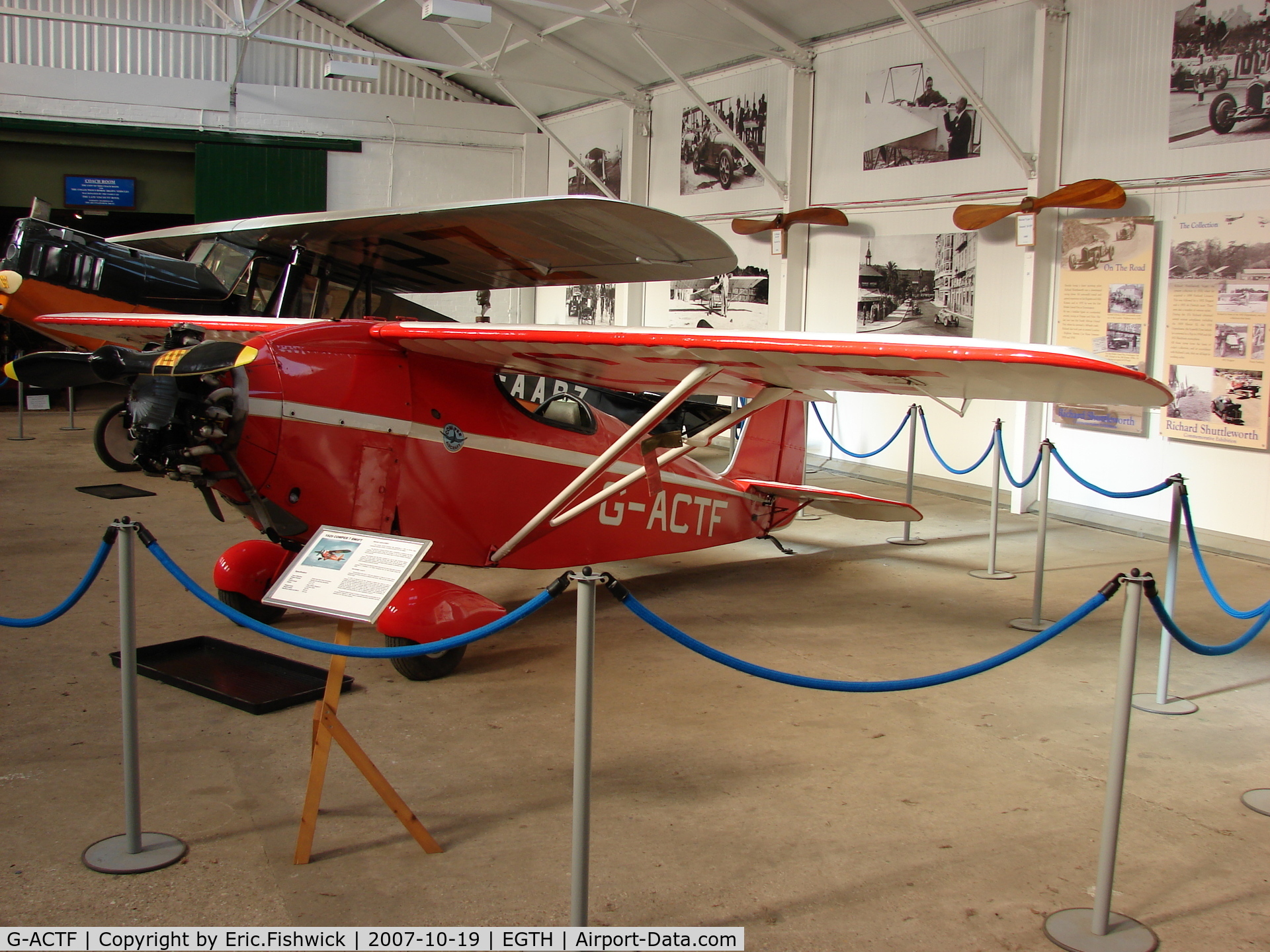 G-ACTF, 1932 Comper CLA-7 Swift C/N S32/9, 3. G-ACTF at Shuttleworth Collection