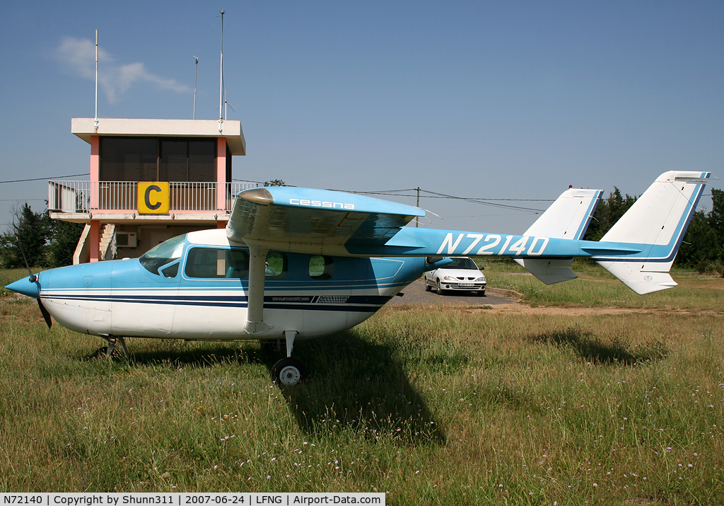 N72140, 1973 Cessna 337G Super Skymaster C/N 33701527, Parked here