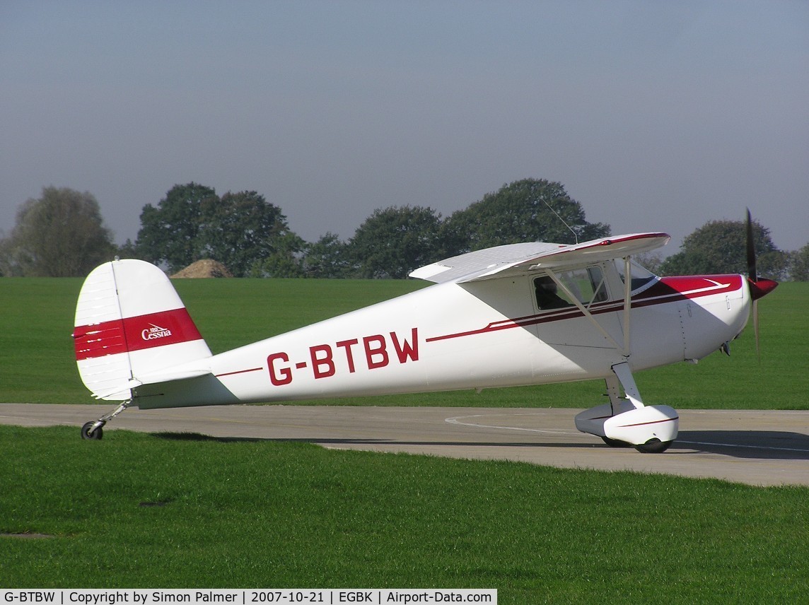 G-BTBW, 1947 Cessna 120 C/N 14220, Cessna 120 based at Sywell