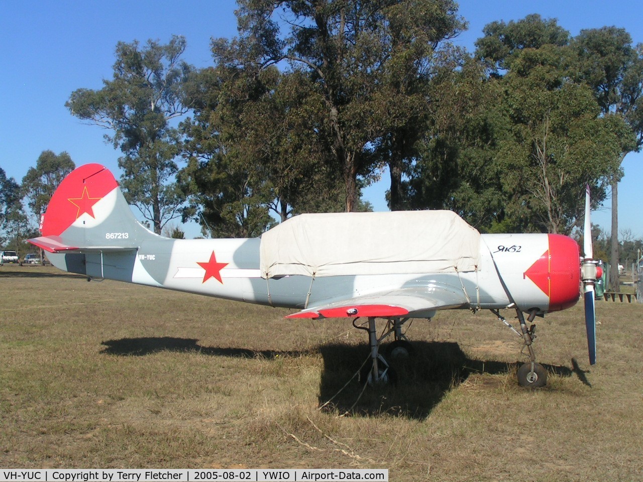 VH-YUC, 1986 Yakovlev Yak-52 C/N 867213, Yak 52 at Wilton /Picton