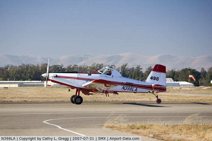 N398LA, 2007 Air Tractor Inc AT-802A C/N 802A-0263, Taken at Santa Maria Airport during the Zaca Fire
