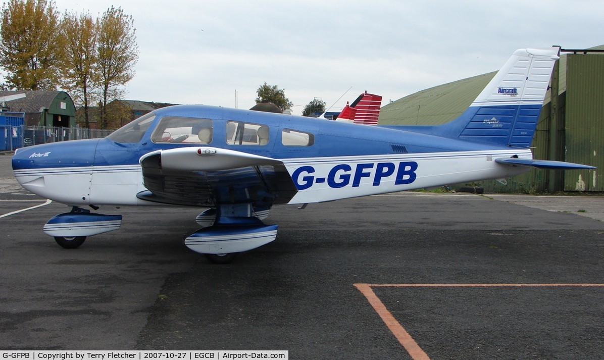 G-GFPB, 2000 Piper PA-28-181 Cherokee Archer III C/N 28-43409, Pa-28 Archer minus propellor awaiting formal Registration on the British Register