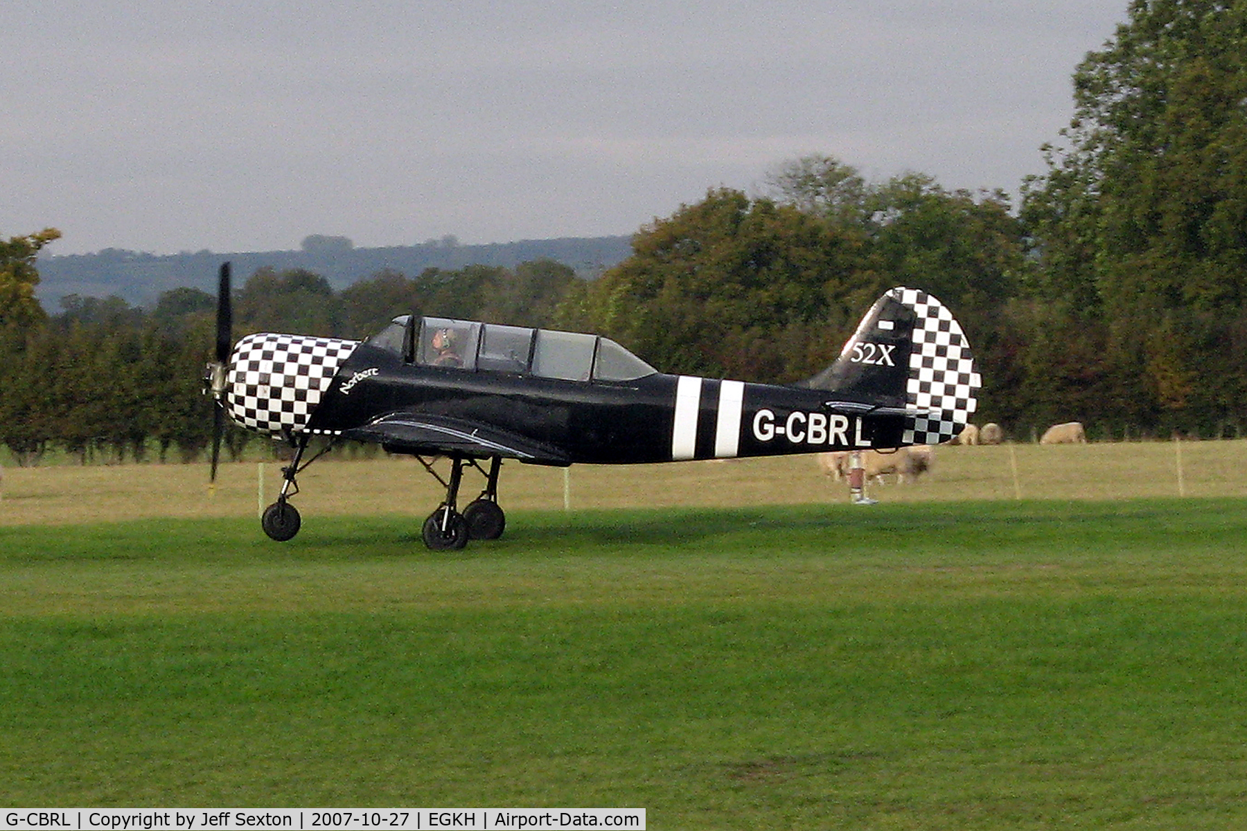 G-CBRL, 1983 Bacau Yak-52 C/N 833708, Take-off from EGKH