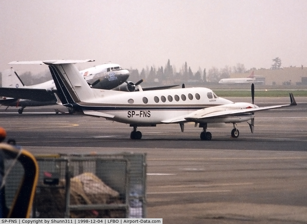 SP-FNS, Beech B300 King Air C/N FL134, Parked at the Cargo apron...