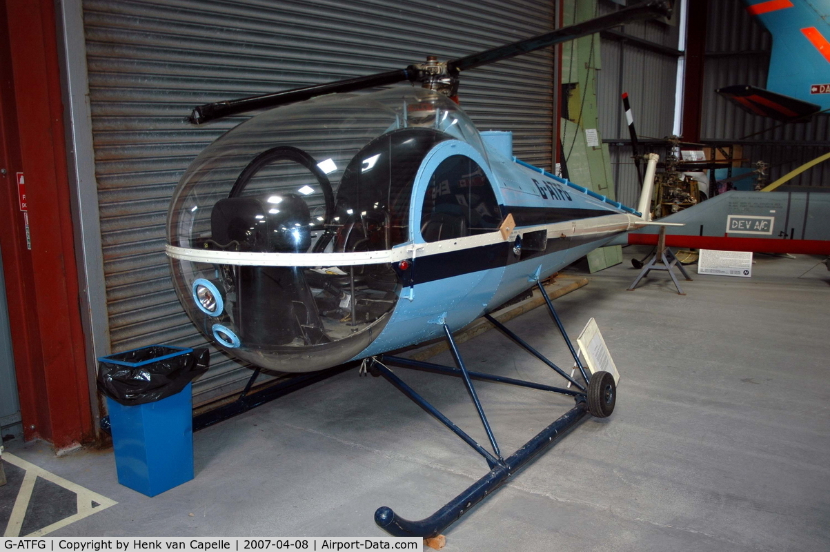 G-ATFG, 1965 Brantly B-2B C/N 448, Brantley B2B in the Helicopter Museum in Weston-super-Mare, UK