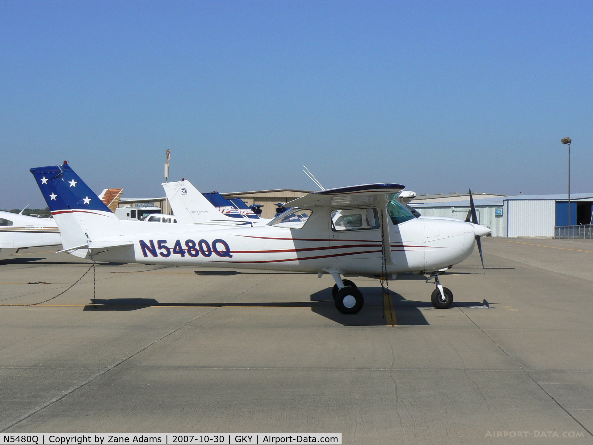 N5480Q, 1972 Cessna 150L C/N 15073380, On the ramp at Arlington Muni
