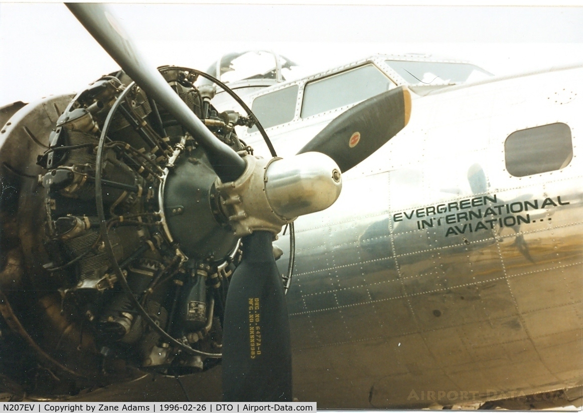 N207EV, 1944 Boeing B-17G Flying Fortress C/N 44-83785, Evergreen B-17 at Denton for an engine change