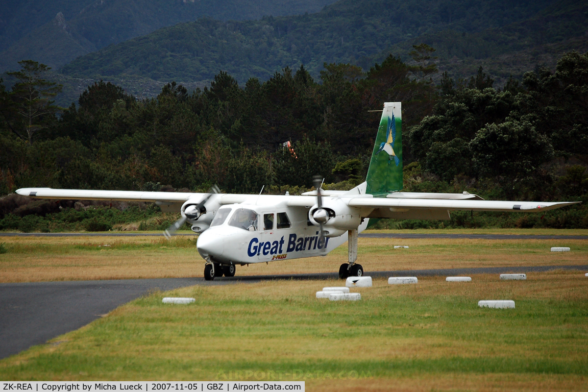 ZK-REA, Britten-Norman BN-2A-26 Islander C/N 43, Taxiing to the parking position
