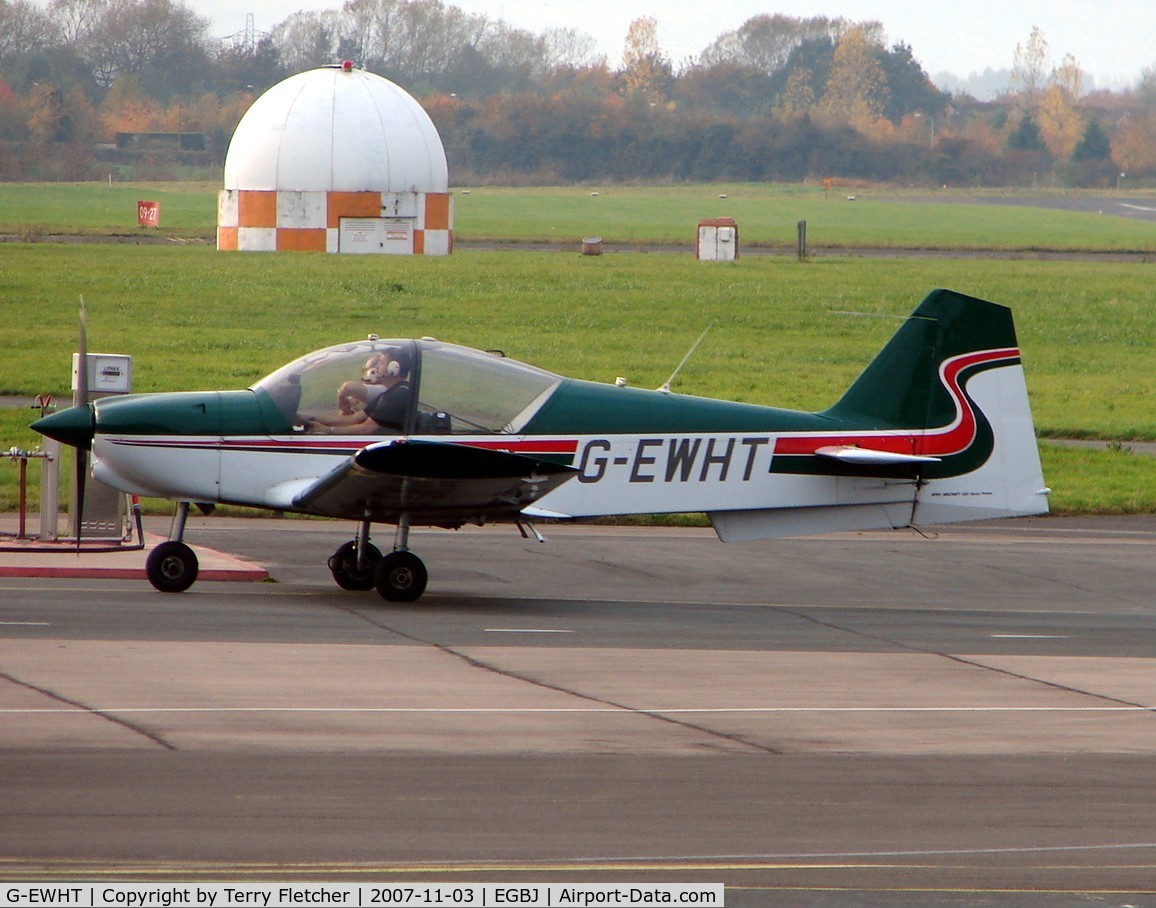G-EWHT, 2004 Robin R-2112 Alpha C/N 371, Busy late afternoon at Gloucestershire (Staverton) Airport